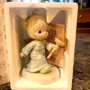 Precious moments figure “Faith takes the Plunge”. New, taken out of box for pic.